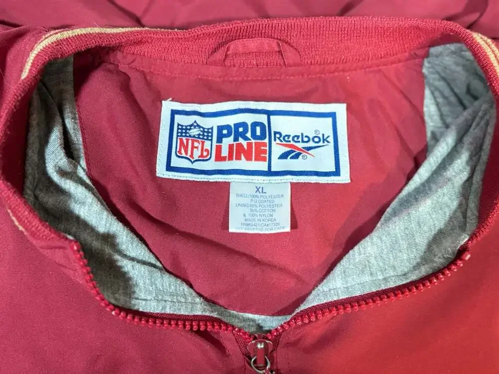 Vintage 90s Reebok San Francisco 49ers Half-Zip Pullover Windbreaker Jacket